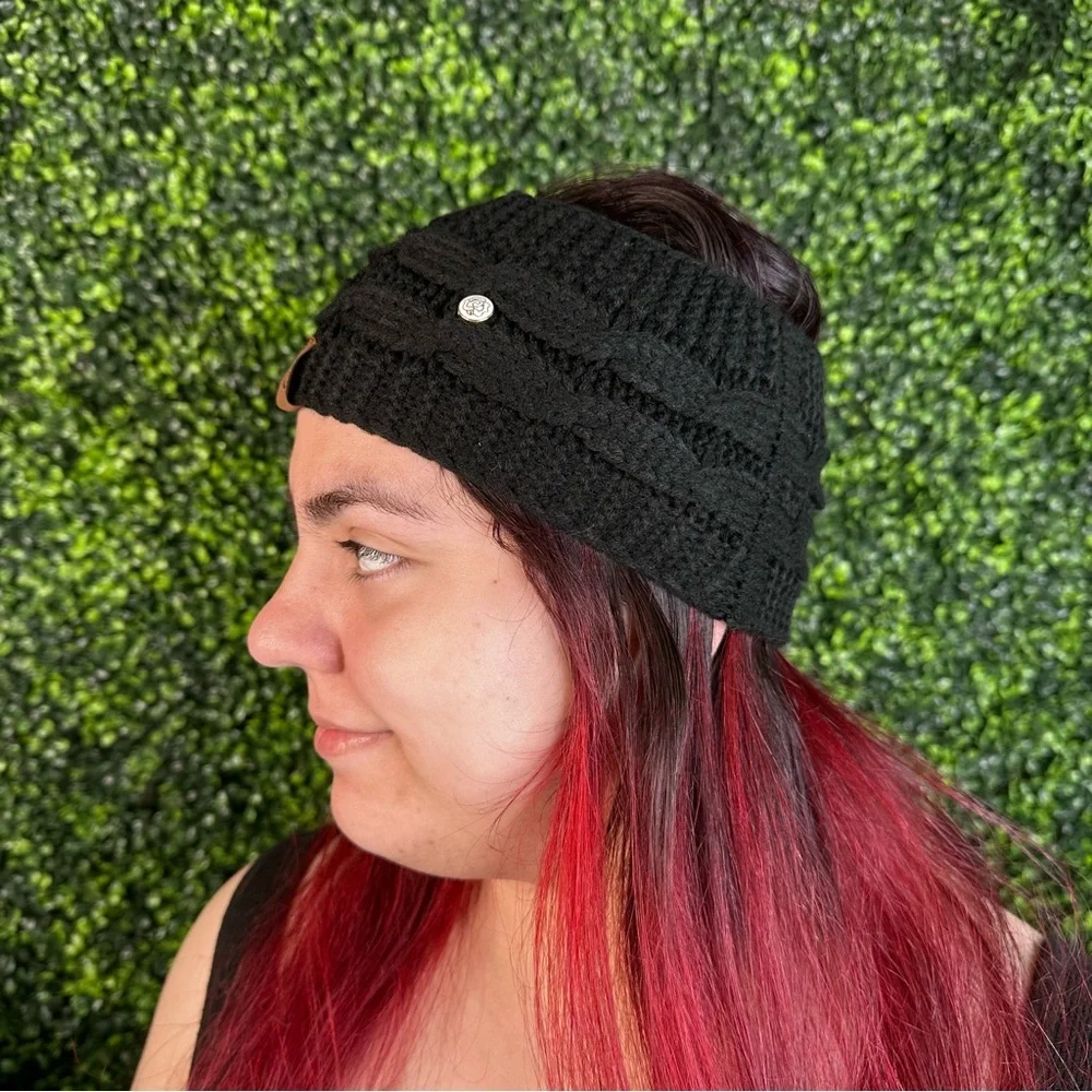 Knitted‎ C.C head wrap in black new